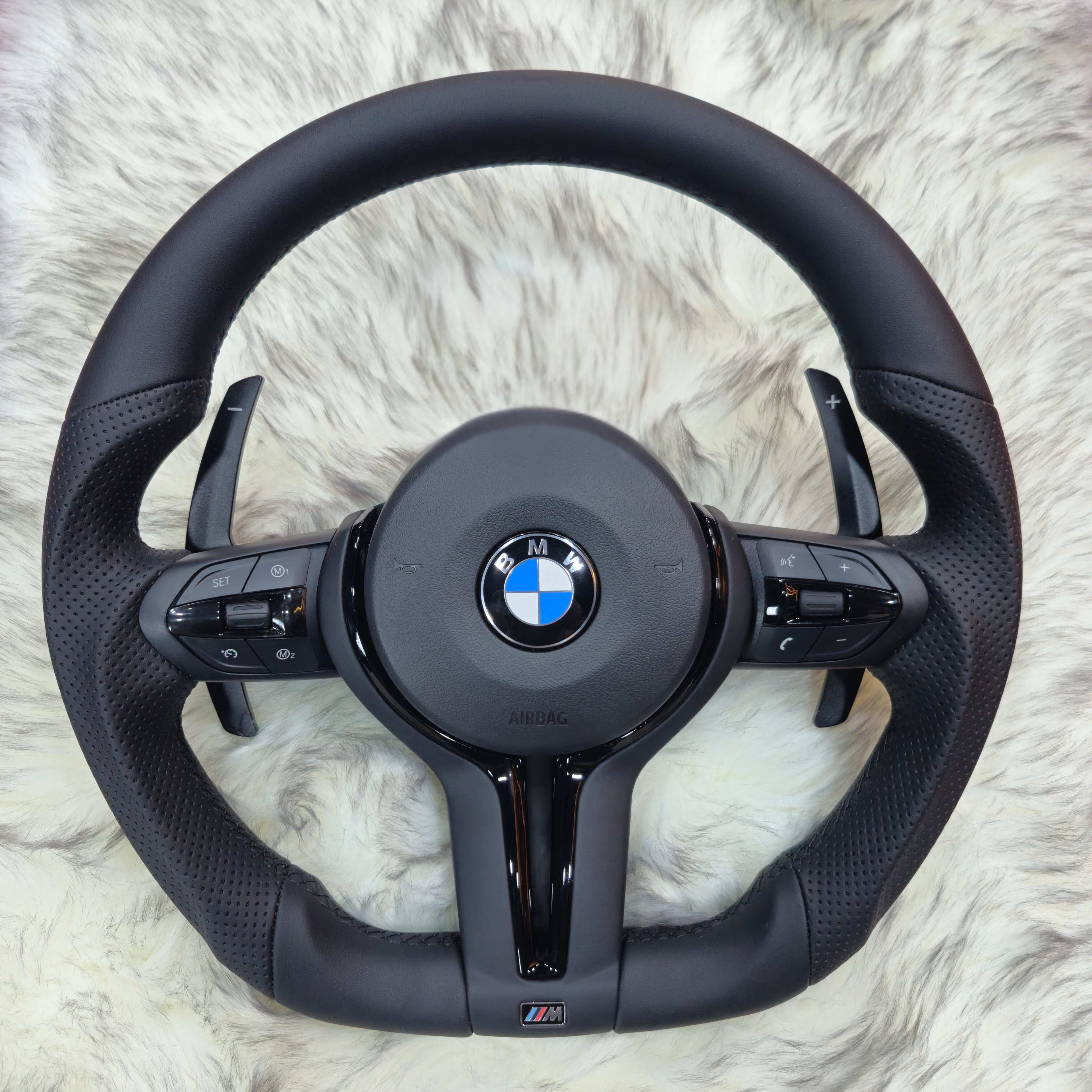 Customized Nappa Leather with Black Trim Steering Wheel For BMW F Series