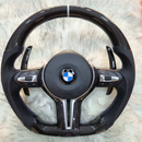 Carbon Fiber with Silver Trim Steering Wheel For BMW F Series