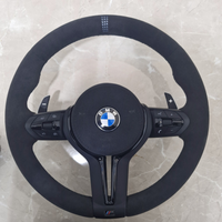 Full Black Alcantara and Alcantara airbag cover  Steering Wheel For BMW F80,F15,F10,F20,F07,F30,F32 and  All F Series