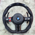 Carbon Fiber  with Led Steering wheel M1 M2 Red Buttons For BMW F Series