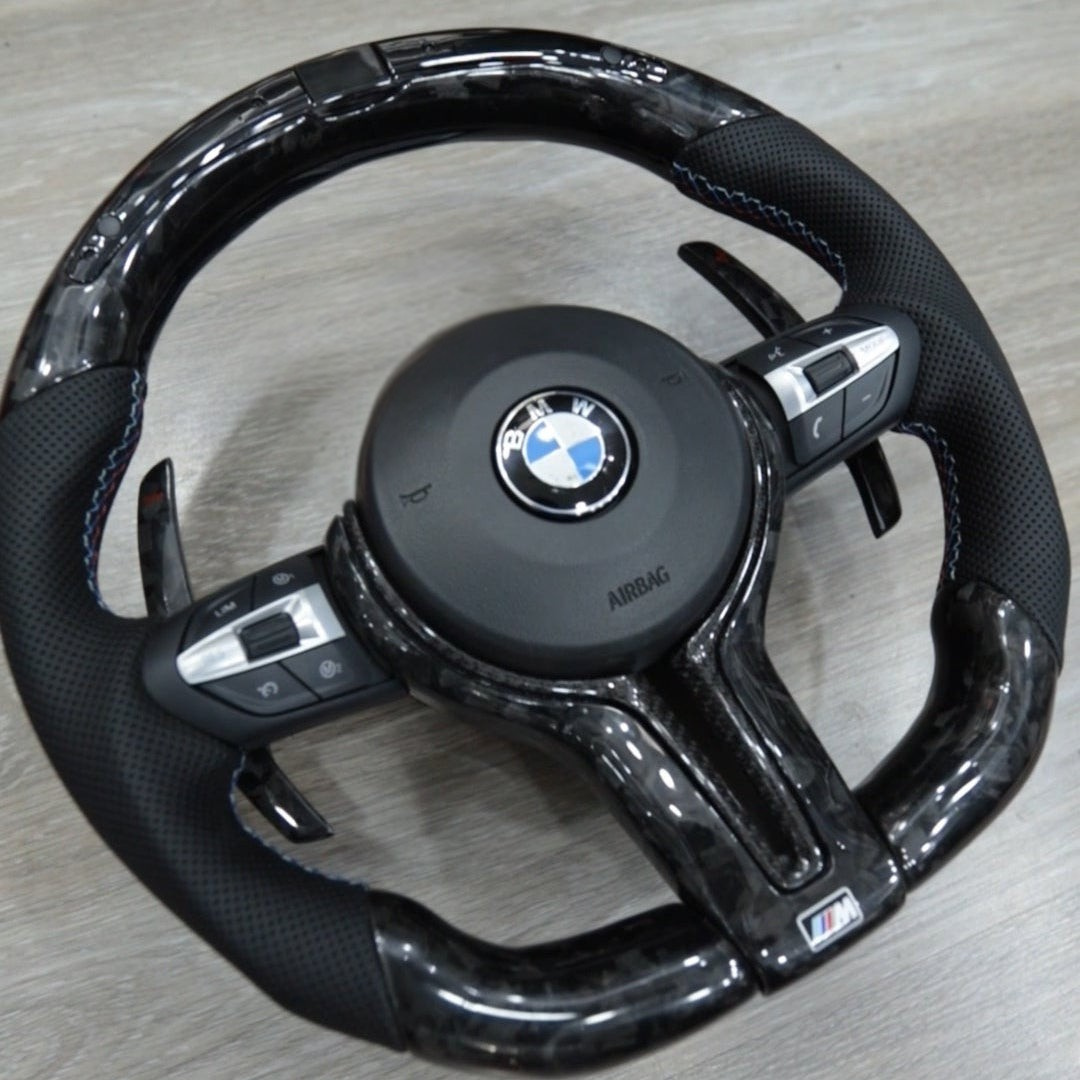Forged Carbon Fiber with Led Steering Wheel  for BMW F Series