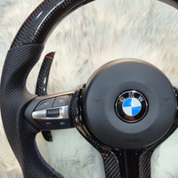 Carbon Fiber with Black Trim, Carbon Paddle Shifters Steering Wheel For BMW F Series
