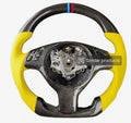 BMW E90 E92 E93 Carbon Fiber Steering Wheel Yellow Leather