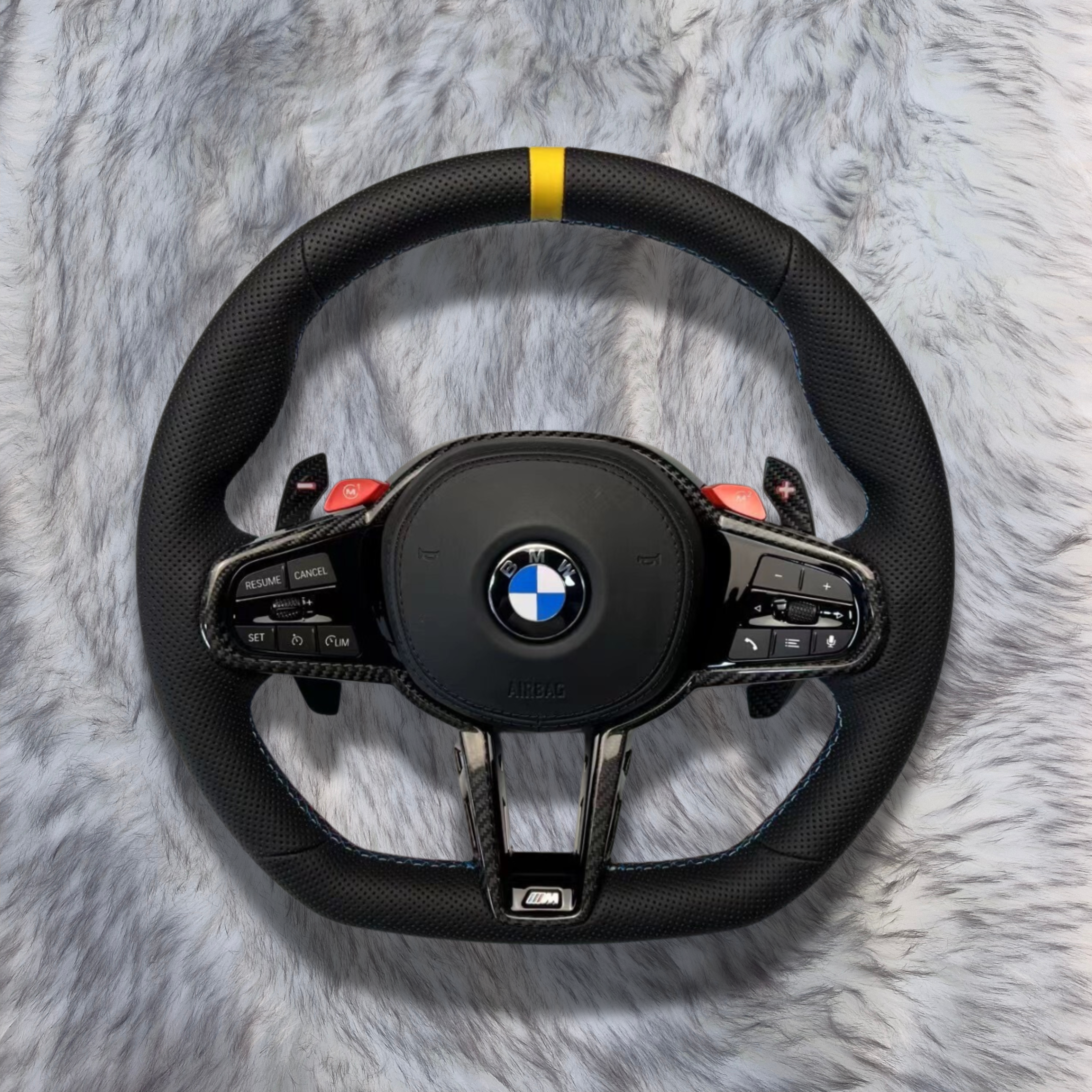 Yellow  Stripe CS Steering Wheel for BMW G Series