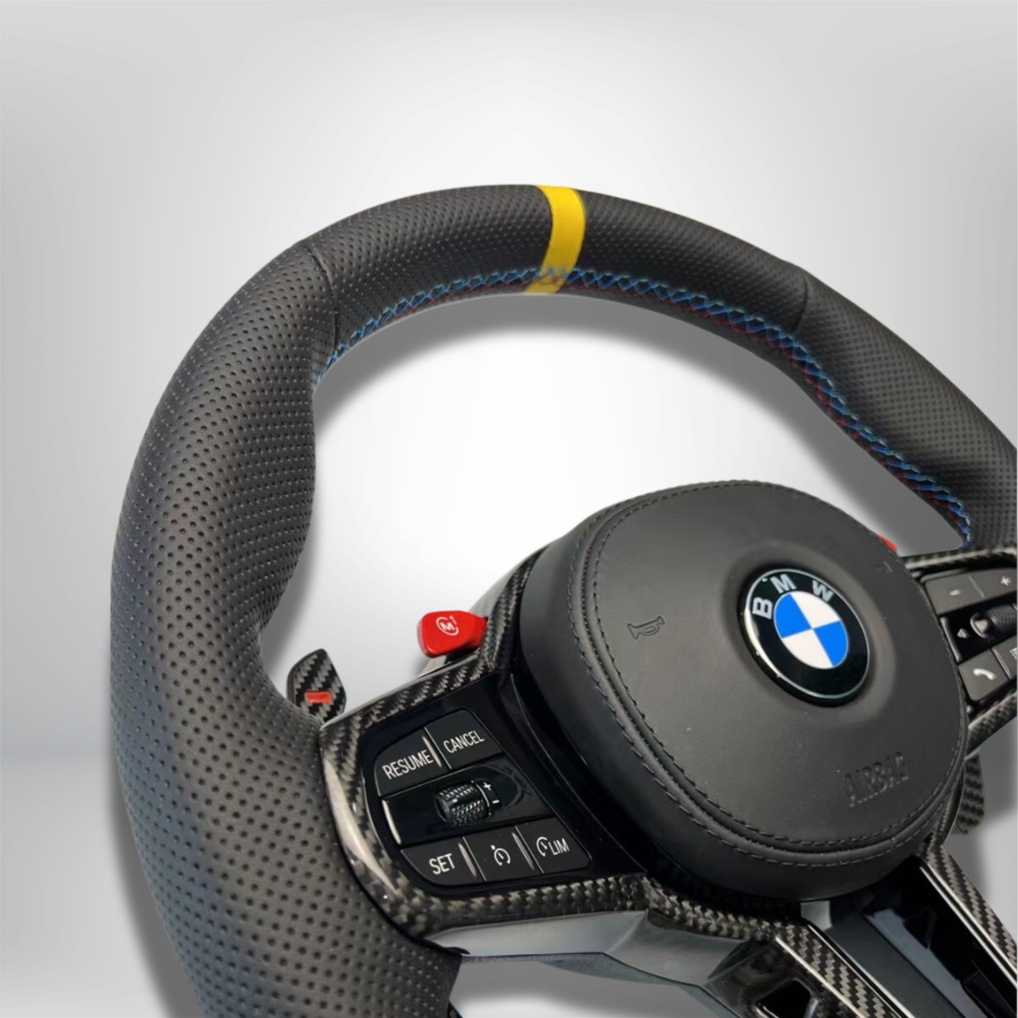 Yellow  Stripe CS Steering Wheel for BMW G Series