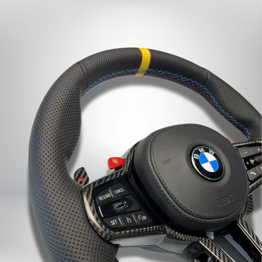 Yellow Stripe CS Steering Wheel for BMW G Series
