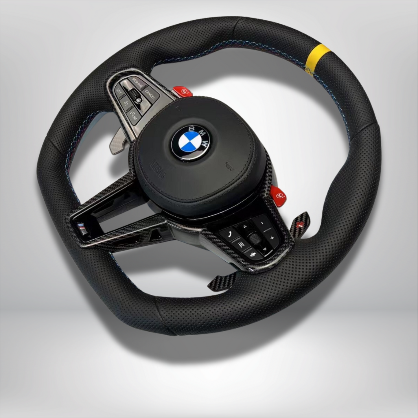 Yellow Stripe CS Steering Wheel for BMW G Series
