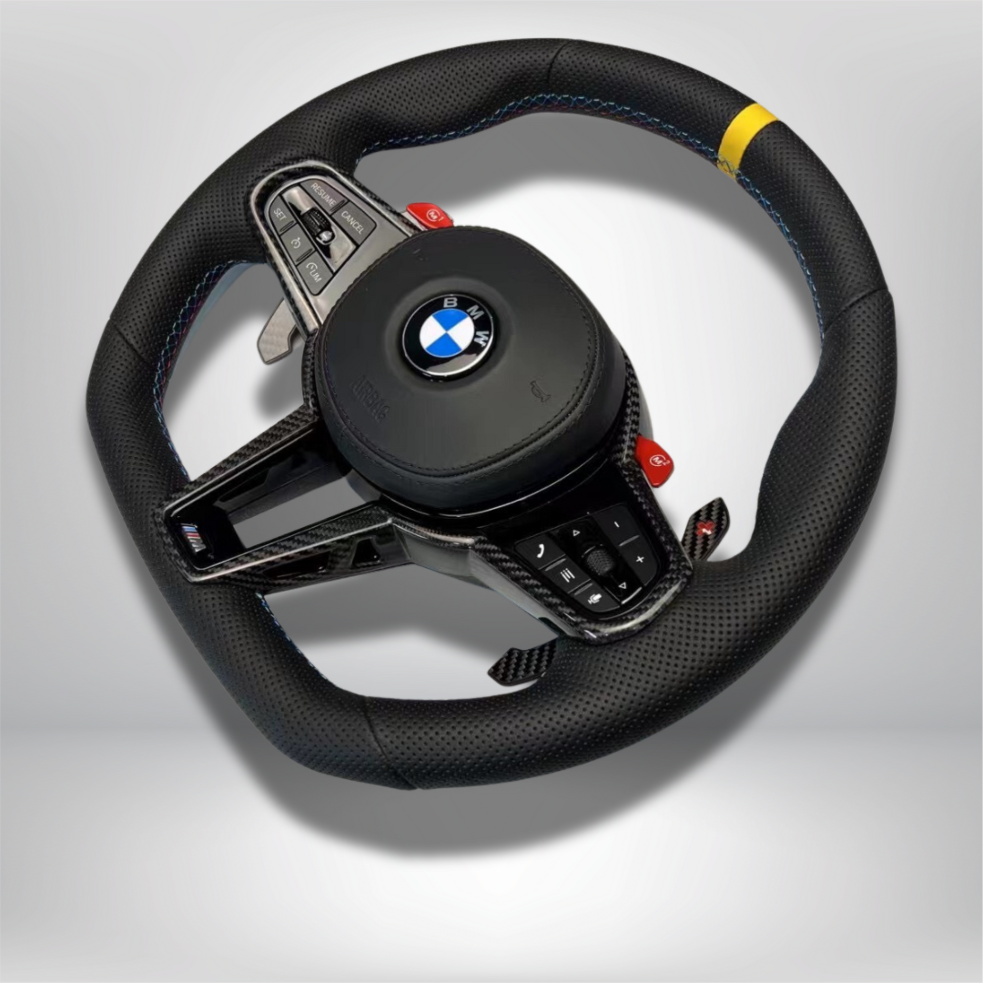 Yellow Stripe CS Steering Wheel for BMW G Series
